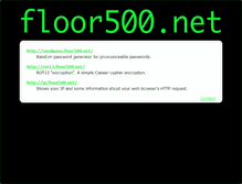 Tablet Screenshot of floor500.net